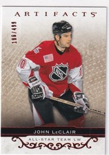 21/22 UD ARTIFACTS JOHN LECLAIR RED BASE PARALLEL /499 #151