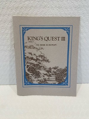 King's Quest III 3: To Heir Is Human Sierra 1986 - BIG BOX - manual only