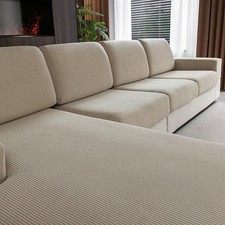 Sectional Couch Covers, Wear Resistant Stretch Sofa Covers Washable Soft Couc...