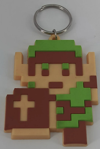 Zelda Link 8-Bit Pixel Keychain Nintendo Game Character Collectible Used