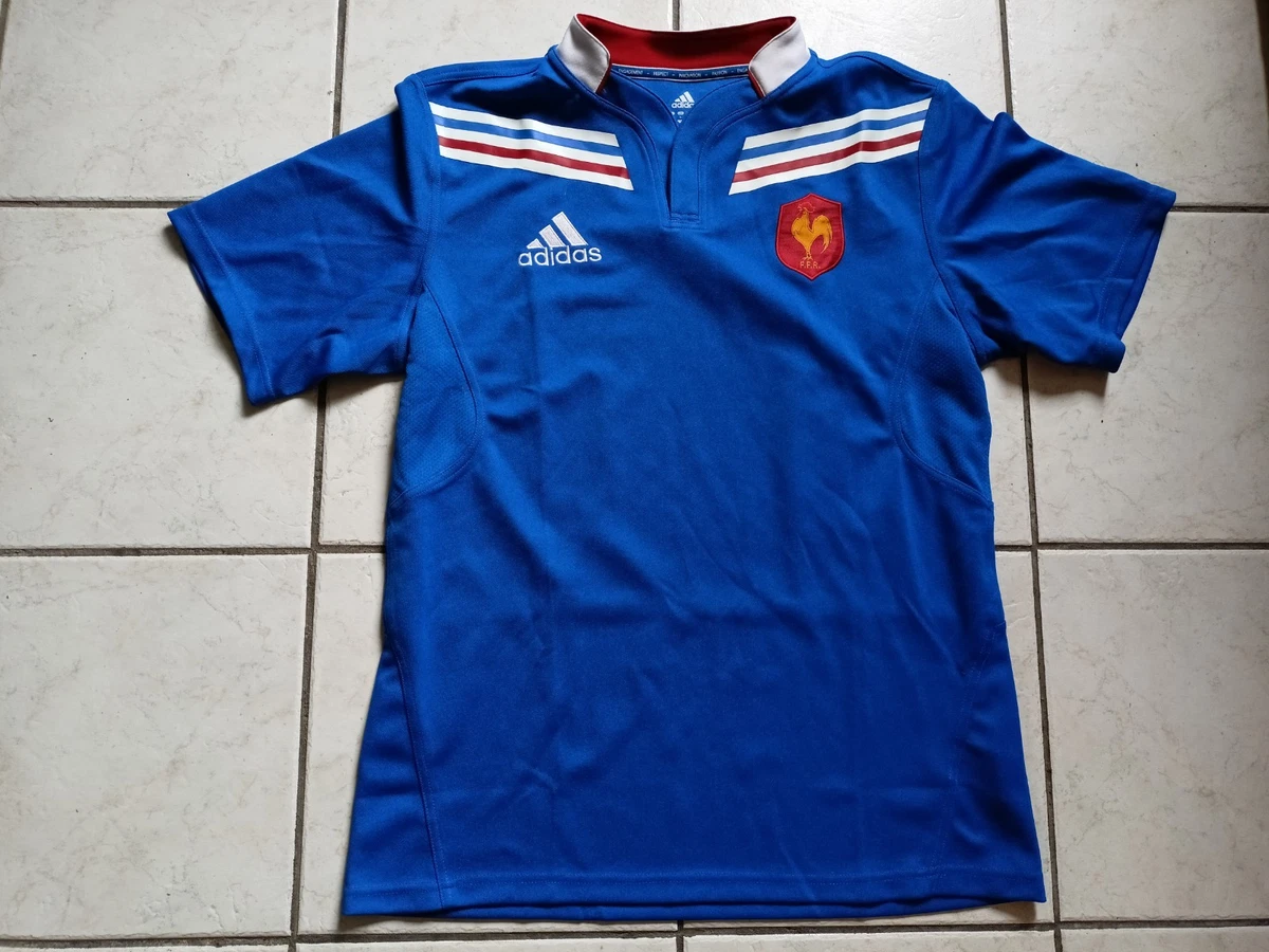 MEN'S ADIDAS RUGBY UNION ITALY ITALIA 2012/2013 SHIRT JERSEY MAILLOT BLUE SIZE S