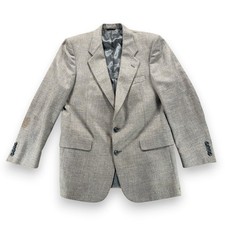 Vintage Christian Dior Jacket Mens 40 Gray Blazer Monsieur Union USA 80s