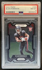 2023 Panini Prizm Bijan Robinson RC Rookie #305 Falcons PSA 8