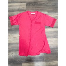 Gold Label Victorias Secret Vintage Pink Cotton Lace Trim Sleep Shirt S/P