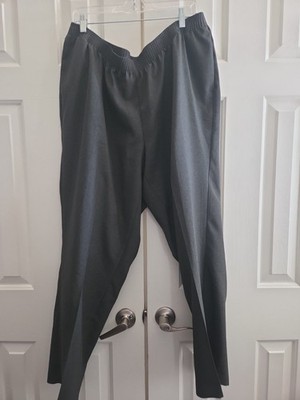 Allison Daley Women's 22WR Elastic Waist Pull On Dress Pants Gray Pockets 