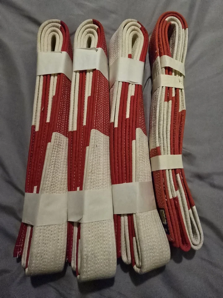 Osaka Japan Judo/Karate Red White Belt (Obi) - Image 2 of 2