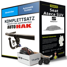 Für SEAT Ateca SUV KH7, KHP Anhängerkupplung abnehmbar +eSatz 13pol 08.23- AHK