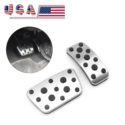 2PCS Gas Brake Pedal Cover Stainless Steel Pad For Toyota Auris 2012-2016