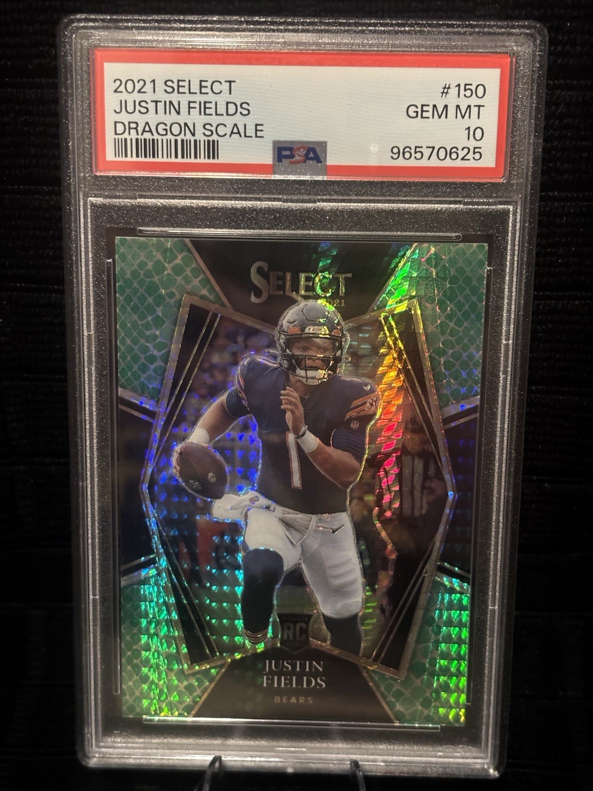 2021 Select Justin Fields Dragon Scale #150 Rookie RC PSA 10 GEM MT * Jets * /89