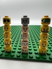 Lego Head Lot of 15 Mixed Themes Lego Minifigure Parts Lego Heads Used LOT 9