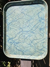 Vintage Silite Fibergalss Melamine Psychedelic Serving Tray