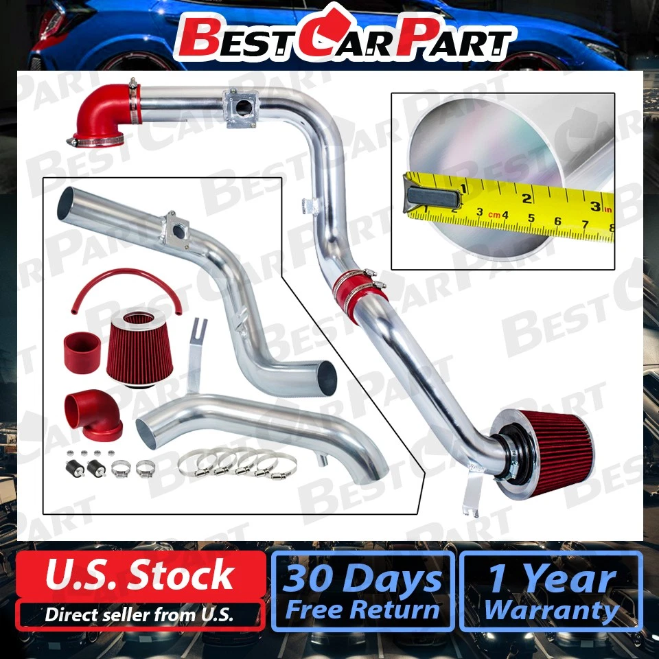 Kit de inducción de admisión de aire frío BCP RED 00-03 Focus 2.0L L4 Racing + filtro Foto 2 de 4