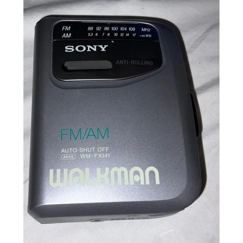 Sony Walkman WM-FX141 Portable Cassette Player AM FM Radio Gray Vintage Audio