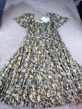 Mac Duggal 10 Evening Dress Ruffle Floral Cottage Whimsical Flowy Boho