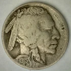 1915 S Buffalo Indian Head Nickel VG 5c Coin Very Good Circulated San Francisco