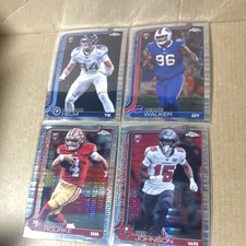 Topps Chrome NFL 2025  Rookie Card Lot Helm Walker Rourke Johnson 4 Cards