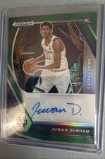 2021-22 Panini Prizm Draft Picks Autographs Juwan Durham #DP-JDU Green Prizm