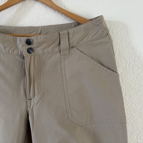 Patagonia Borderless Pants Womens 8 Tan Roll Up Ripstop Hiking Stretch - Picture 6 of 15