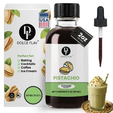 Pistachio Extract – 2 Ounce Water-Soluble Kosher, Sugar-Free, Concentrated Nutty