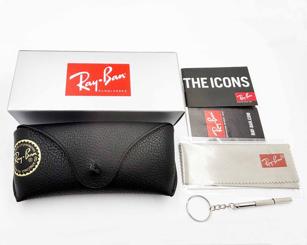 Ray-Ban Sunglasses RB0840S Mega Wayfarer Transparent Brown Frame Gold Lens 51mm