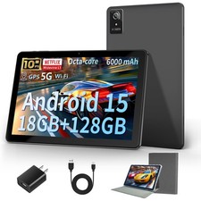 Tablet 10 Inch, 2025 Android 15 Tablets, 18GB 128GB, 1TB Expand, Widevine L1 ...