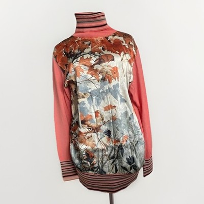 Roberto Class Cavalli Women Sweater Blouse Printed Size I44 US10 D38 F40 E42 *