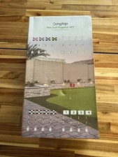 Golf Flagstick Mini, Putting Green Flag Yellow Pole 3 Ft Red NumbFlag 4 Pack