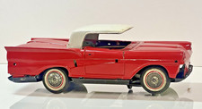 Nomura Red Ford Skyline 1959 Retractable Top Diecast Metal Car 9" Battery Japan