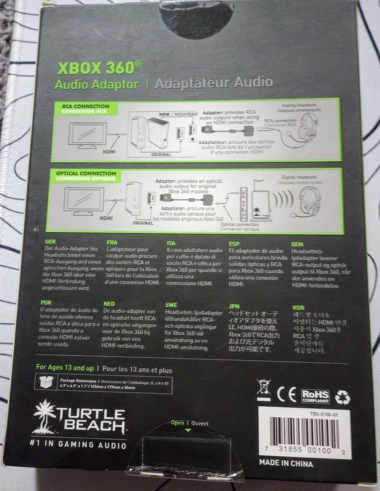 ** Sealed - Turtle Beach Audio Adapter For  OG XBOX 360** - Image 2 of 2