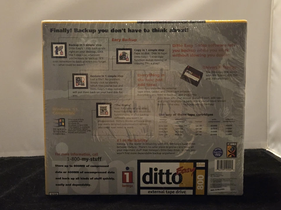 Unidad de cinta externa Iomega Ditto Easy 800 MB NUEVA EN CAJA Foto 2 de 4