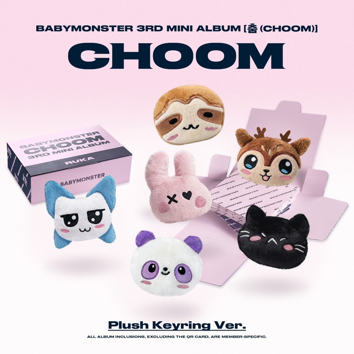 BABYMONSTER CHOOM 3rd Mini Album Plush Keyring Ver (Member
