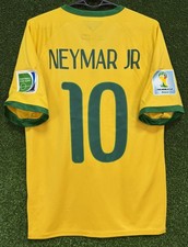 NEYMAR JR #10 MEN'S BRAZIL BRASIL 2014/2016 FOOTBALL SOCCER SHIRT JERSEY SIZE S