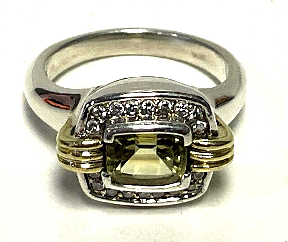 Кольцо LAGOS CAVIAR из чистого серебра 18 карат золото кварц размер 7 - Изображение 2 из 4