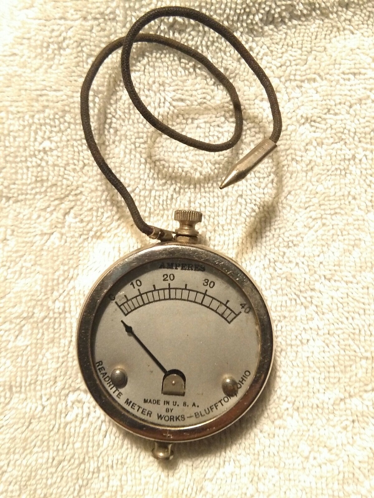 VINTAGE. VOLT METER READRITE METER WORKS BLUFFTON, OHIO Amp Meter Made