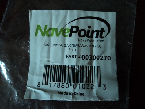 NAVEPOINT 25-Piece Cage Nut Set M6 nuts, black washers & screws NEW / UNUSED - Zdjęcie 7 z 12