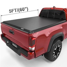 Oedro 5ft Soft Roll-up Tonneau Cover For 2016-2023 Toyota Tacoma Truck Bed Cover