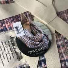 Demdaco Pink Woven Threads Infinity Scarf Gift with Bow Unique Joy Faith Love