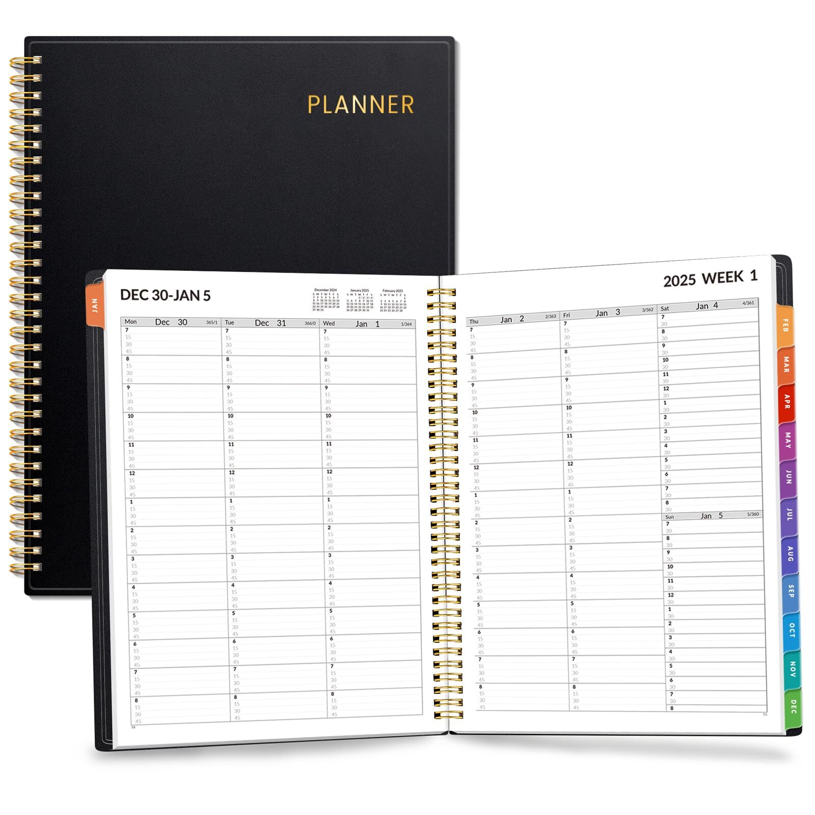 SUNEE 2025 Appointment Book Quarter-Hourly Weekly & Monthly - from January 20...