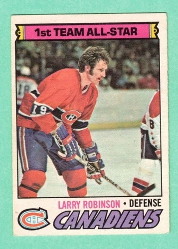 (1) LARRY ROBINSON  1977-78 OPC # 30 CANADIENS EX-MT  CARD (K0097)