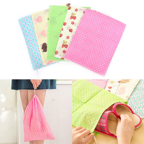 2pcs-Shoes-Bag-Travel-Storage-Pouch-Drawstring-Dust-Bags-Non-woven-Random-JX
