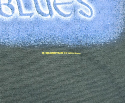 T-shirt vintage Moody Blues uomo XL concerto band anni 90 punto singolo spazio sbiadito - Foto 6 di 18