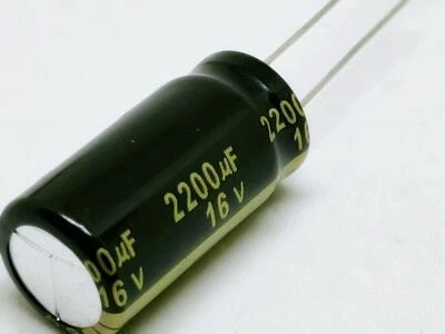 Panasonic FM Electrolytic Capacitor 2200uF Mfd 16V 105C High Temp Very Low ESR