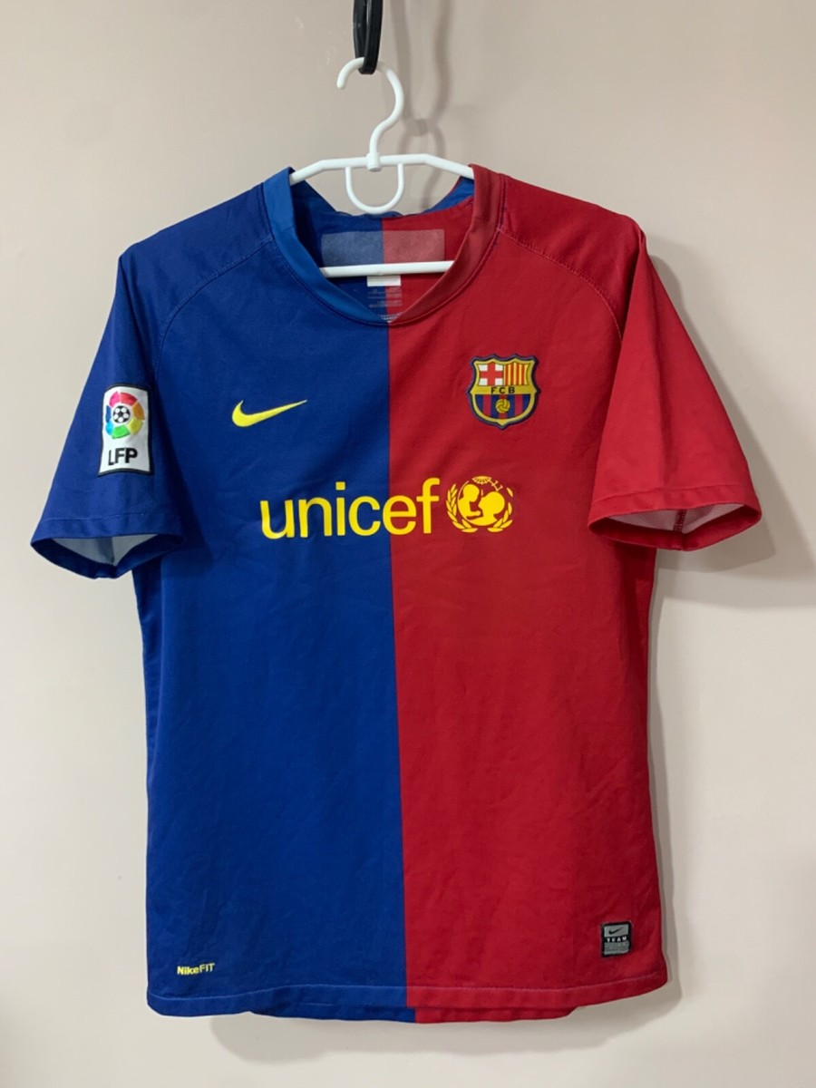 【美品】バルセロナ 2008/2009 ナイキ ホーム ユニフォーム 長袖 Ｍ NIKE FCバルセロナ 08/09 ユニフォーム ホーム 長袖▽＃10