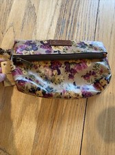 PATRICIA NASH Valerie ANTIQUE ROSE FLORAL Leather FOLDOVER WRISTLET Clutch