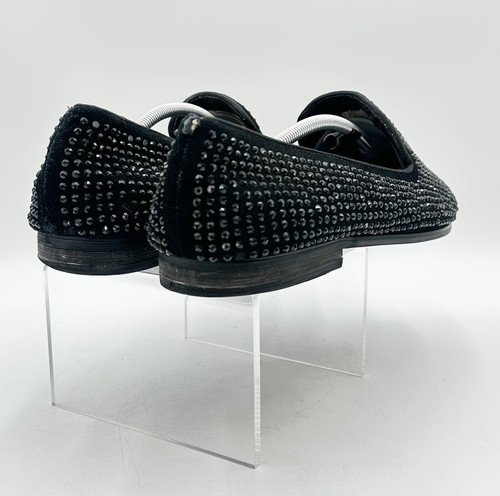Steve Madden Caviar studded black slip on loafers dress shoes Sz 12 M - Picture 8 of 16