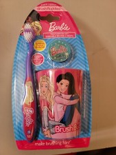 Toothbrush Set 3pc Children's Barbie : Toothbrush,Cover and Rinsing Cup BAR1