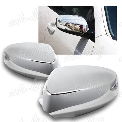 CHROME ABS PLASTIC SIDE VIEW MIRROR COVERS CAP KIT FIT 04-08 NISSAN MAXIMA LH+RH
