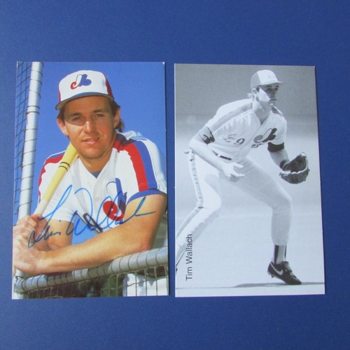 TIM WALLACH (6 DIFF) AUTO SIGNED POSTCARDS 1984 1986 1988 1989 1990 EXPOS - Picture 6 of 7