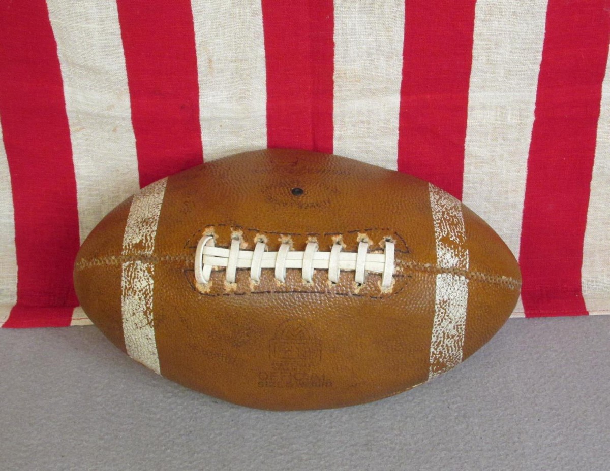 Vintage 1960s MacGregor Official Leather Football with Laces Model