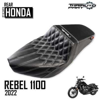 Black Replacement Seat Cushion Pad Logo White For Honda REBEL CMX 1100 2021-2024